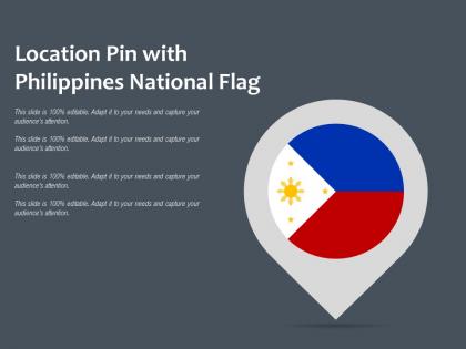 Location pin with philippines national flag