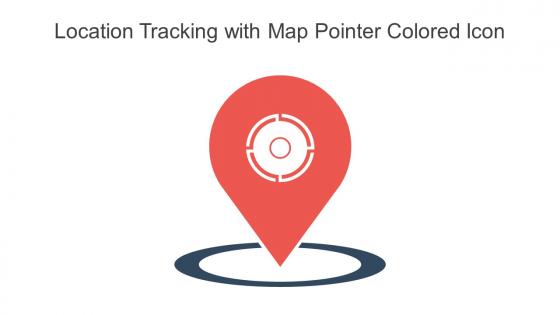 Location Tracking With Map Pointer Colored Icon In Powerpoint Pptx Png And Editable Eps Format