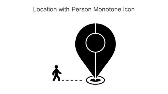 Location With Person Monotone Icon In Powerpoint Pptx Png And Editable Eps Format