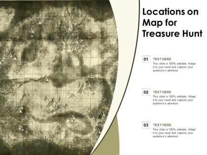 Locations on map for treasure hunt