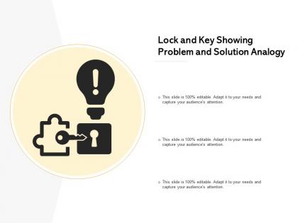 Lock and key showing problem and solution analogy