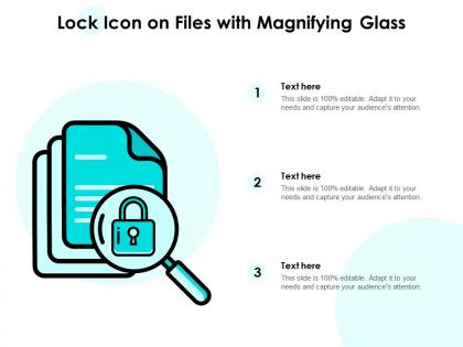 Lock icon on files with magnifying glass