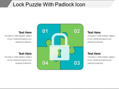 Lock puzzle with padlock icon