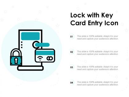Lock with key card entry icon