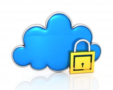 Lock your cloud space stock photo
