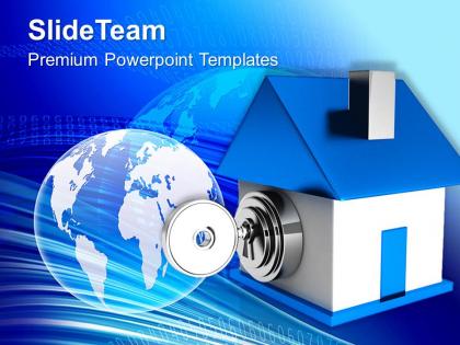 Locked house security powerpoint templates ppt themes and graphics