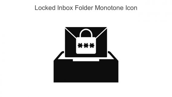 Locked Inbox Folder Monotone Icon In Powerpoint Pptx Png And Editable Eps Format