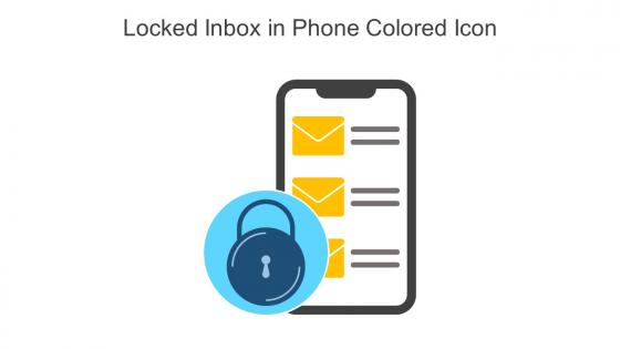 Locked Inbox In Phone Colored Icon In Powerpoint Pptx Png And Editable Eps Format