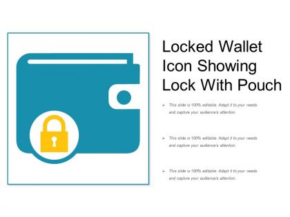 Locked wallet icon showing lock with pouch