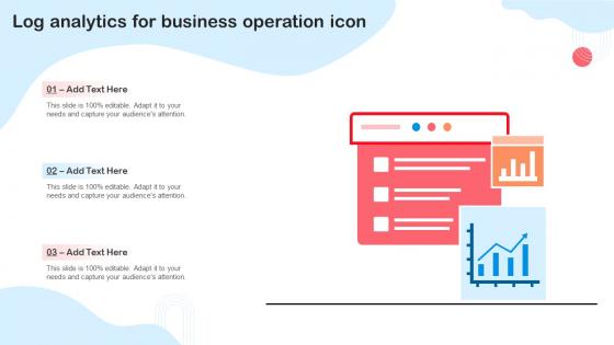 Log Analytics For Business Operation Icon