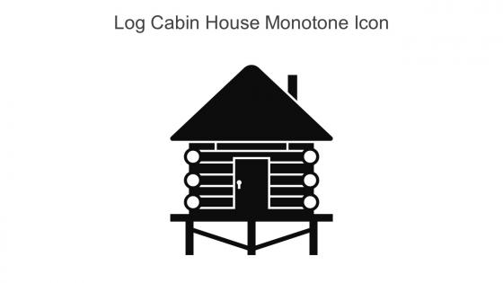 Log Cabin House Monotone Icon In Powerpoint Pptx Png And Editable Eps Format