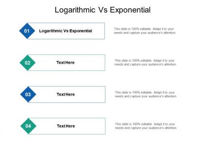Logarithmic vs exponential ppt powerpoint presentation show layouts cpb
