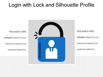Login with lock and silhouette profile