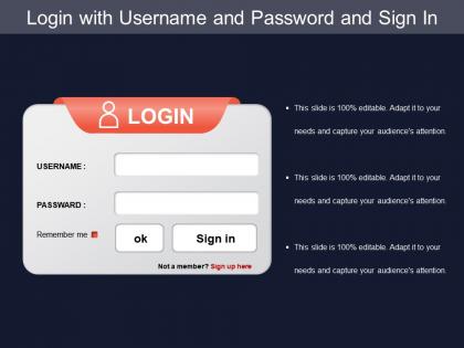 Login with username and password and sign in