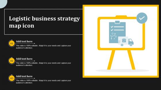 Logistic Business Strategy Map Icon