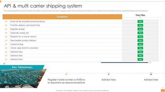 Logistic Company Profile Api And Multi Carrier Shipping System