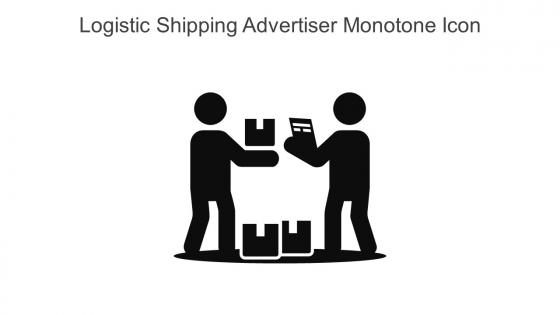 Logistic Shipping Advertiser Monotone Icon In Powerpoint Pptx Png And Editable Eps Format