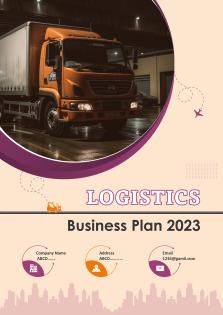 Logistics Business Plan A4 Pdf Word Document