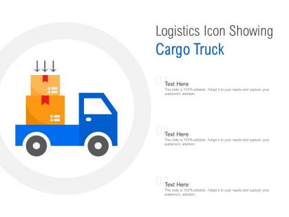 Logistics icon showing cargo truck