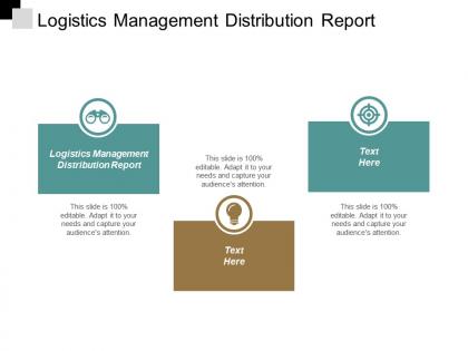 Logistics management distribution report ppt slides summary cpb