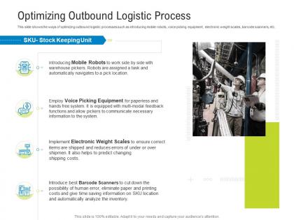 Logistics management optimization optimizing outbound logistic process ppt powerpoint ideas
