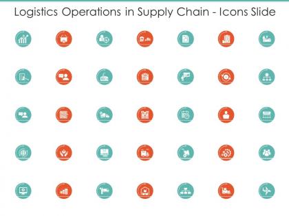 Logistics operations in supply chain icons slide ppt professional