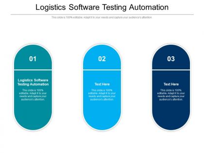 Logistics software testing automation ppt powerpoint presentation file master slide cpb