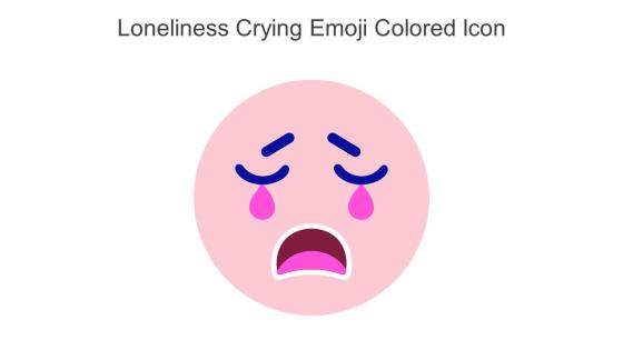 Loneliness Crying Emoji Colored Icon In Powerpoint Pptx Png And Editable Eps Format