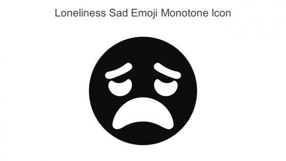 Loneliness Sad Emoji Monotone Icon In Powerpoint Pptx Png And Editable Eps Format