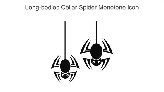Long Bodied Cellar Spider Monotone Icon In Powerpoint Pptx Png And Editable Eps Format