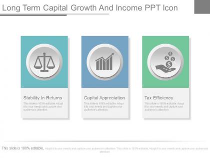 Long term capital growth and income ppt icon