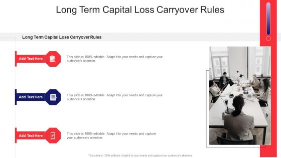 Long Term Capital Loss Carryover Rules In Powerpoint And Google Slides Cpb
