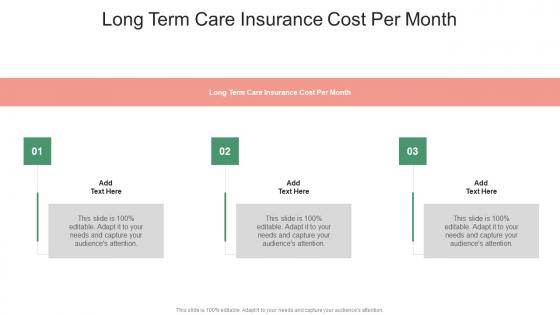 Long Term Care Insurance Cost Per Month In Powerpoint And Google Slides Cpb