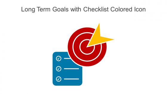 Long Term Goals With Checklist Colored Icon In Powerpoint Pptx Png And Editable Eps Format