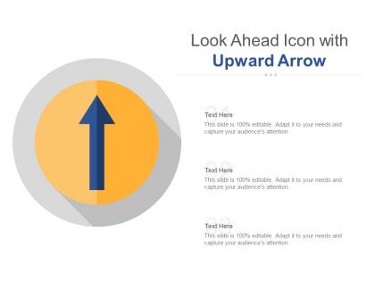 Look ahead icon with upward arrow