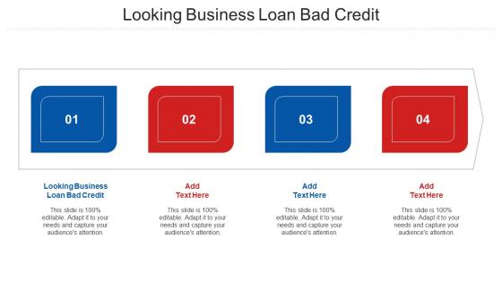 Looking Business Loan Bad Credit Ppt Powerpoint Presentation Layouts Designs Cpb