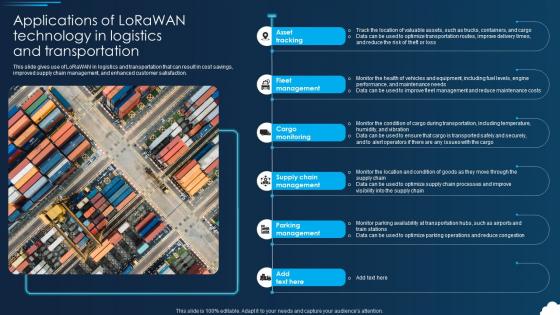 Lorawan Applications Technology In Logistics And Transportation