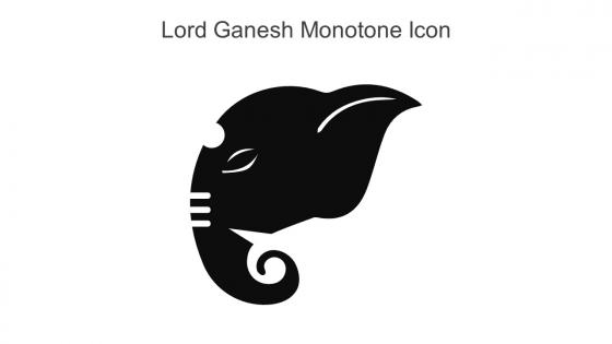 Lord Ganesh Monotone Icon In Powerpoint Pptx Png And Editable Eps Format