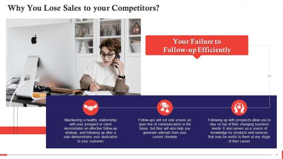 Losing Sales To Competitors Reason No Follow Up Training Ppt