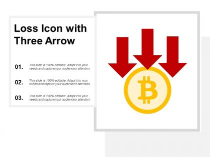 Loss icon with three arrow