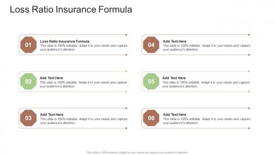 Loss Ratio Insurance Formula In Powerpoint And Google Slides Cpb