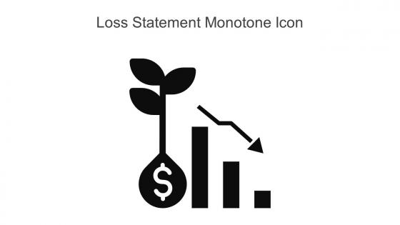Loss Statement Monotone Icon In Powerpoint Pptx Png And Editable Eps Format