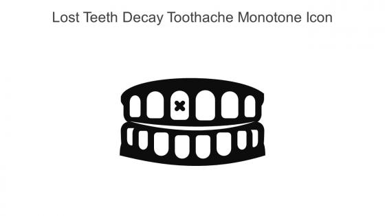 Lost Teeth Decay Toothache Monotone Icon In Powerpoint Pptx Png And Editable Eps Format