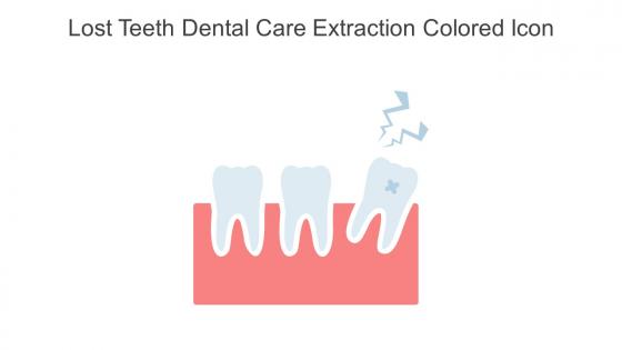 Lost Teeth Dental Care Extraction Colored Icon In Powerpoint Pptx Png And Editable Eps Format