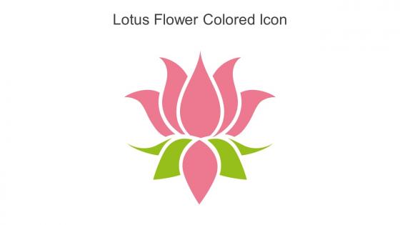 Lotus Flower Colored Icon In Powerpoint Pptx Png And Editable Eps Format
