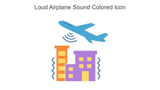 Loud Airplane Sound Colored Icon In Powerpoint Pptx Png And Editable Eps Format
