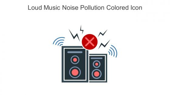Loud Music Noise Pollution Colored Icon In Powerpoint Pptx Png And Editable Eps Format
