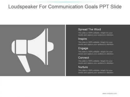 Loudspeaker for communication goals ppt slide