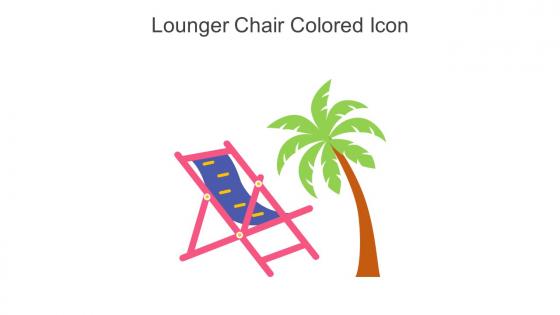 Lounger Chair Colored Icon In Powerpoint Pptx Png And Editable Eps Format