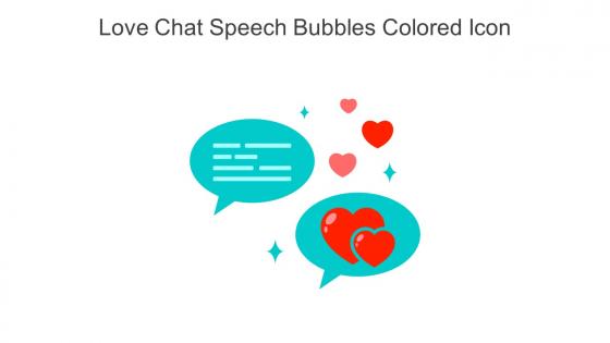Love Chat Speech Bubbles Colored Icon In Powerpoint Pptx Png And Editable Eps Format